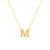 Collier or 375 jaune initiale 44.5cm - vue V1
