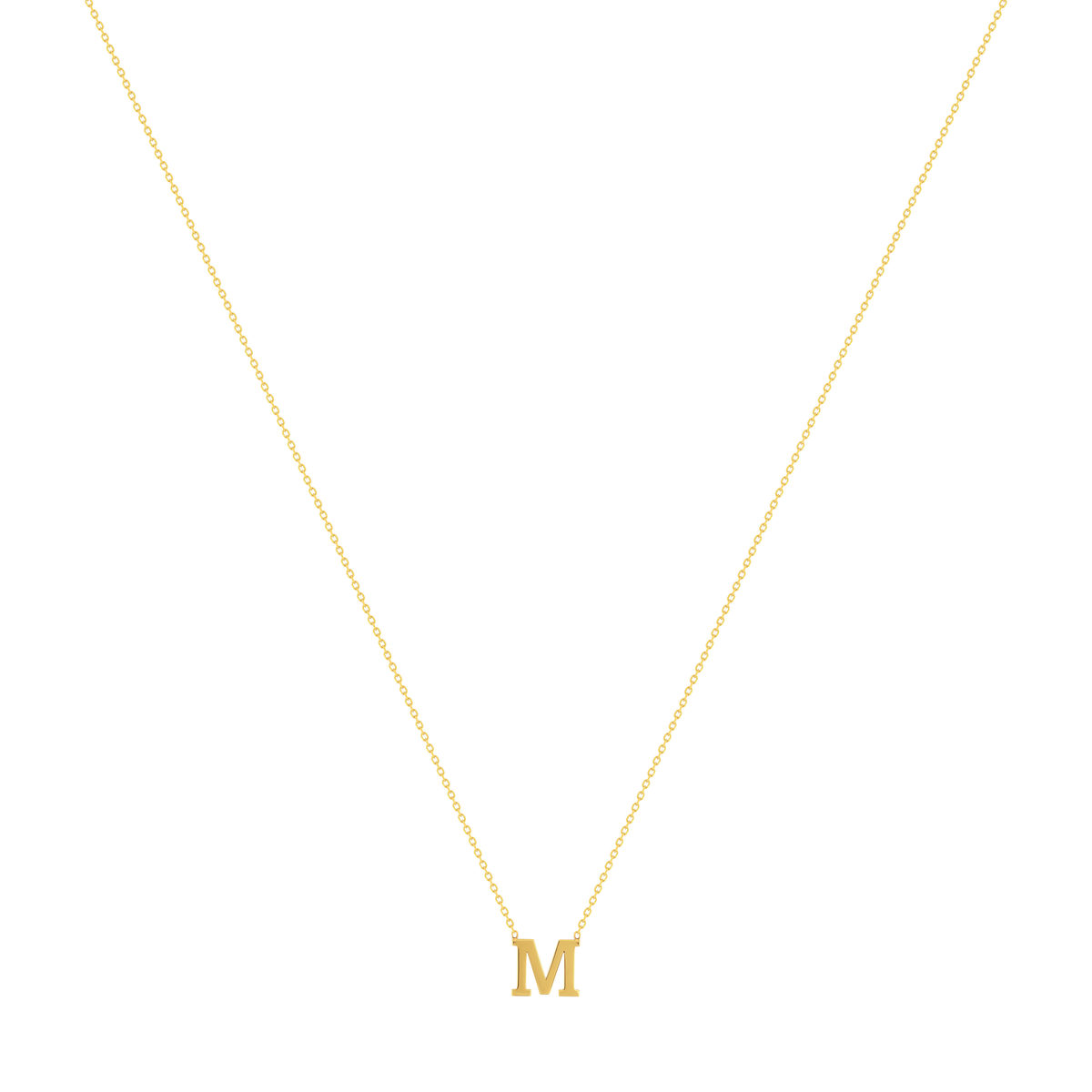 Collier or 375 jaune initiale 44.5cm - vue 2