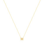 Collier or 375 jaune initiale 44.5cm - vue 2