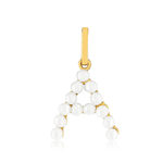 Pendentif or 375 jaune perles de culture - vue 1