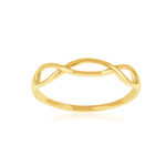 Bague plaqué or jaune torsadé - vue 1