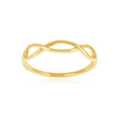 Bague plaqué or jaune torsadé
