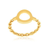 Bague plaqué or jaune rond - vue 1