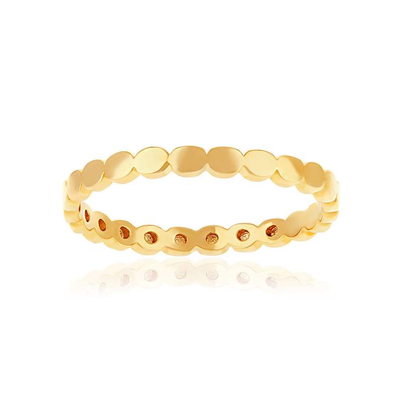Bague plaqué or jaune - vue 1