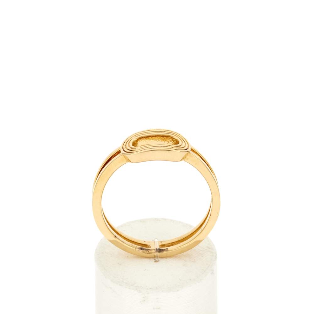 Bague plaqué or jaune ovale - vue 1