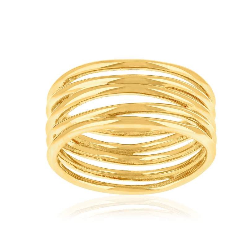 Bague plaqué or jaune - vue 1