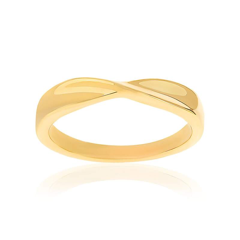 Yellow gold-plated ring - view 1