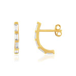 Boucles d'oreilles plaqué or jaune et zirconias - vue 1