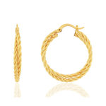 Créoles plaqué or jaune - vue 1