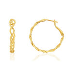 Créoles plaqué or jaune - vue 1