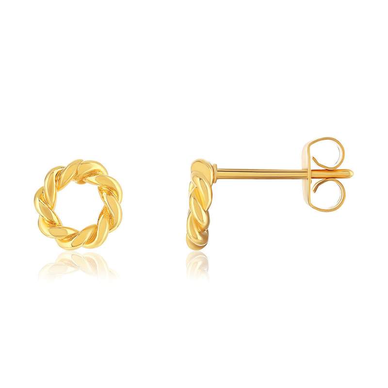 Boucles d'oreilles plaqué or jaune - vue 1