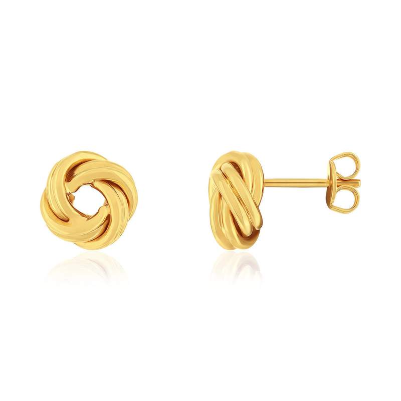 Boucles d'oreilles plaqué or jaune boule - vue 1