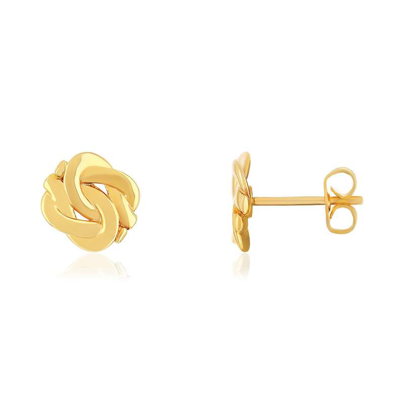 Boucles d'oreilles plaqué or jaune - vue 1