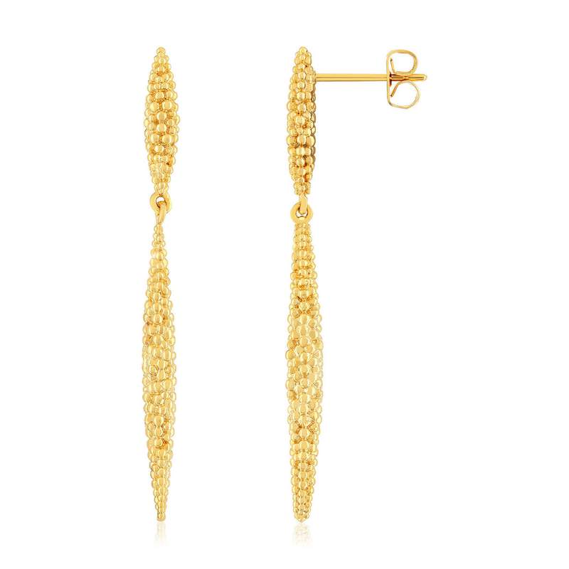 Boucles d'oreilles plaqué or jaune - vue 1