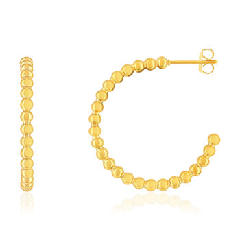 Geel vergulde halve hoepel oorbellen