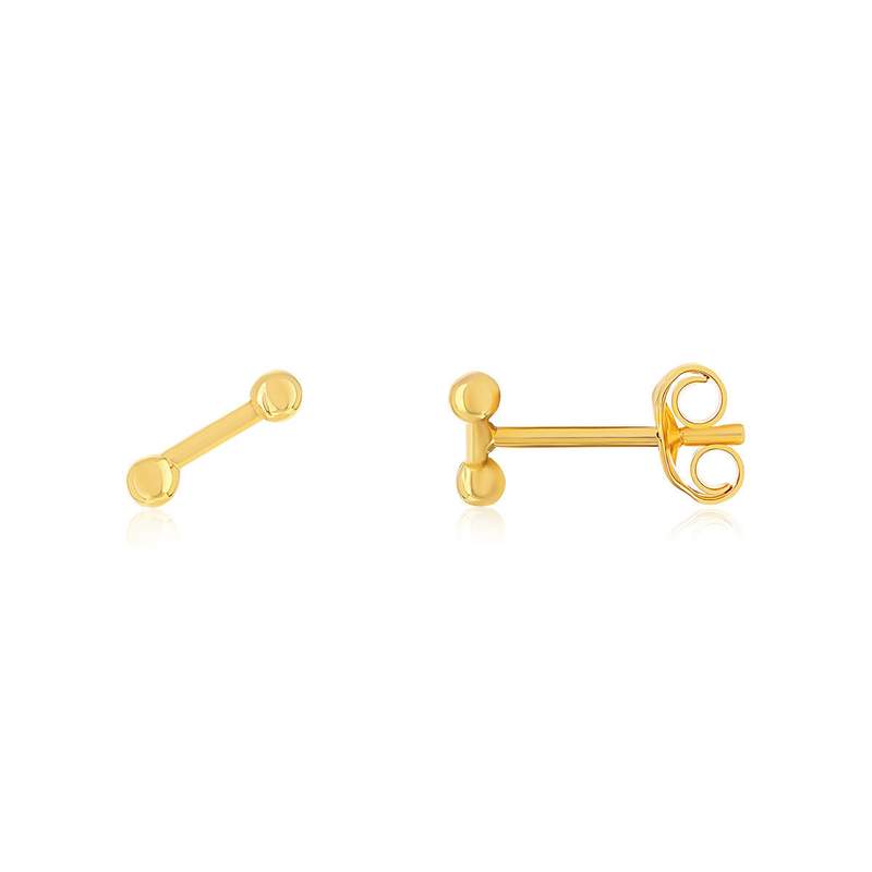 Boucles d'oreilles plaqué or jaune - vue 1