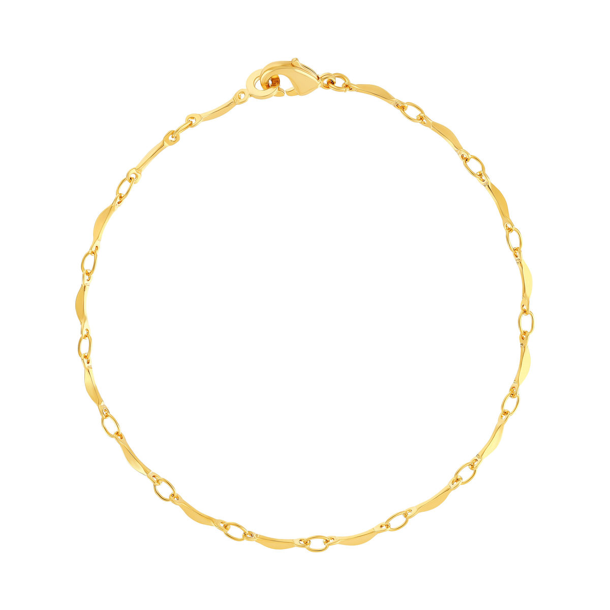 Bracelet plaqué or jaune 18cm