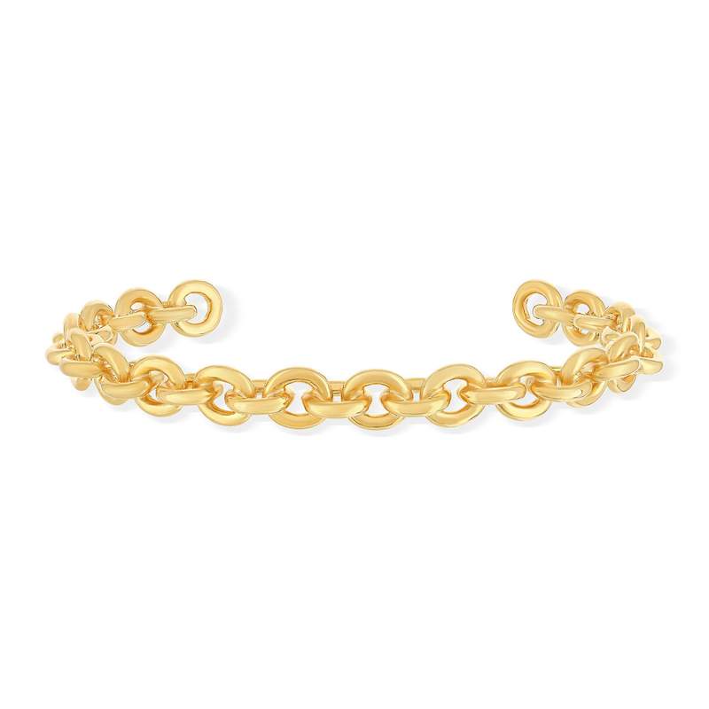 Bracelet demi-jonc plaqué or jaune - vue 1