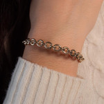 Bracelet demi-jonc plaqué or jaune - vue porté 1