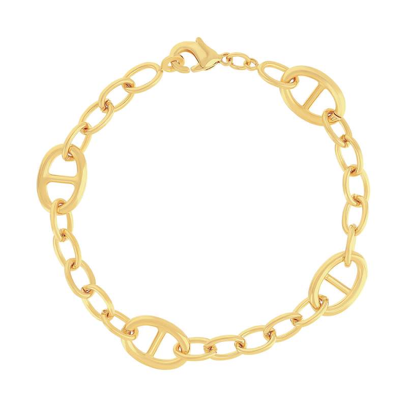 Bracelet plaqué or jaune 18cm - vue 1