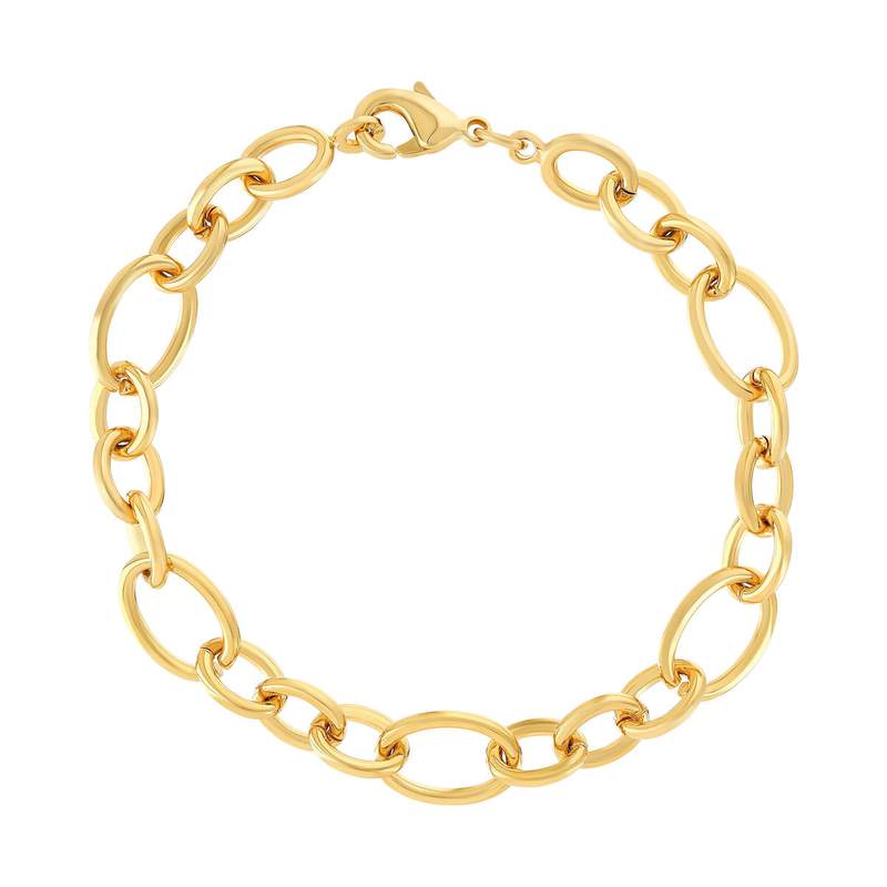 Bracelet plaqué or jaune 18cm - vue 1