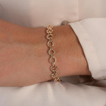 19cm yellow gold-plated bracelet - view worn 1