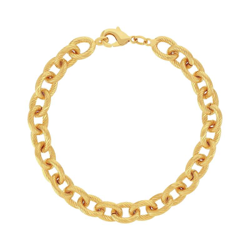 Bracelet plaqué or jaune 18cm - vue 1
