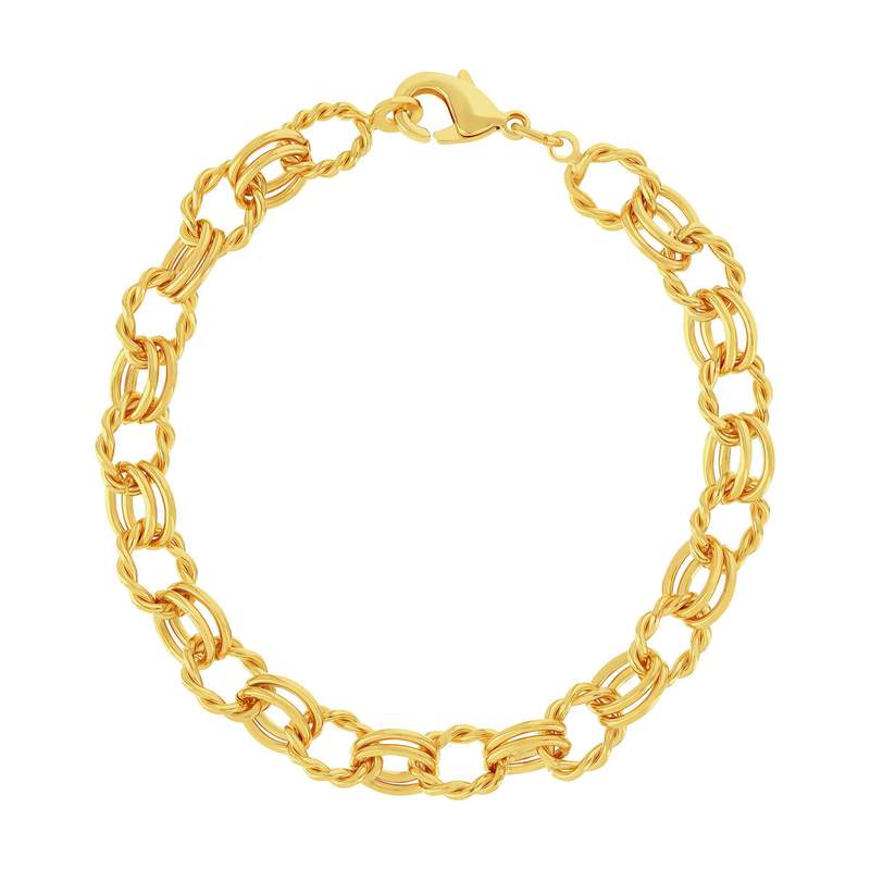 Bracelet plaqué or jaune 18cm - vue 1