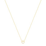 Collier plaqué or jaune et zirconias 45cm - vue 2