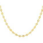 Collier plaqué or jaune motif grain de café 45cm - vue 1