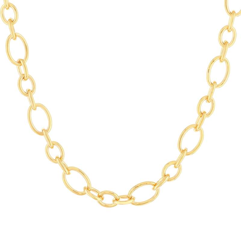 Collier plaqué or jaune 42cm - vue 1