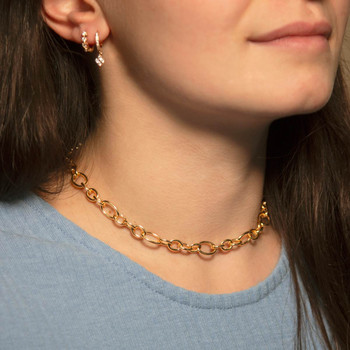 Collier plaqué or jaune 42cm