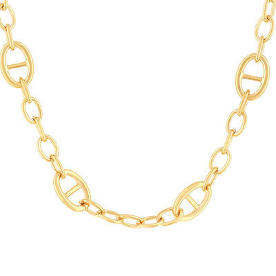 Collier plaqué or jaune 45cm - vue 1