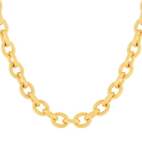 Collier plaqué or jaune 42cm