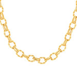 Collier plaqué or jaune 45cm - vue 1