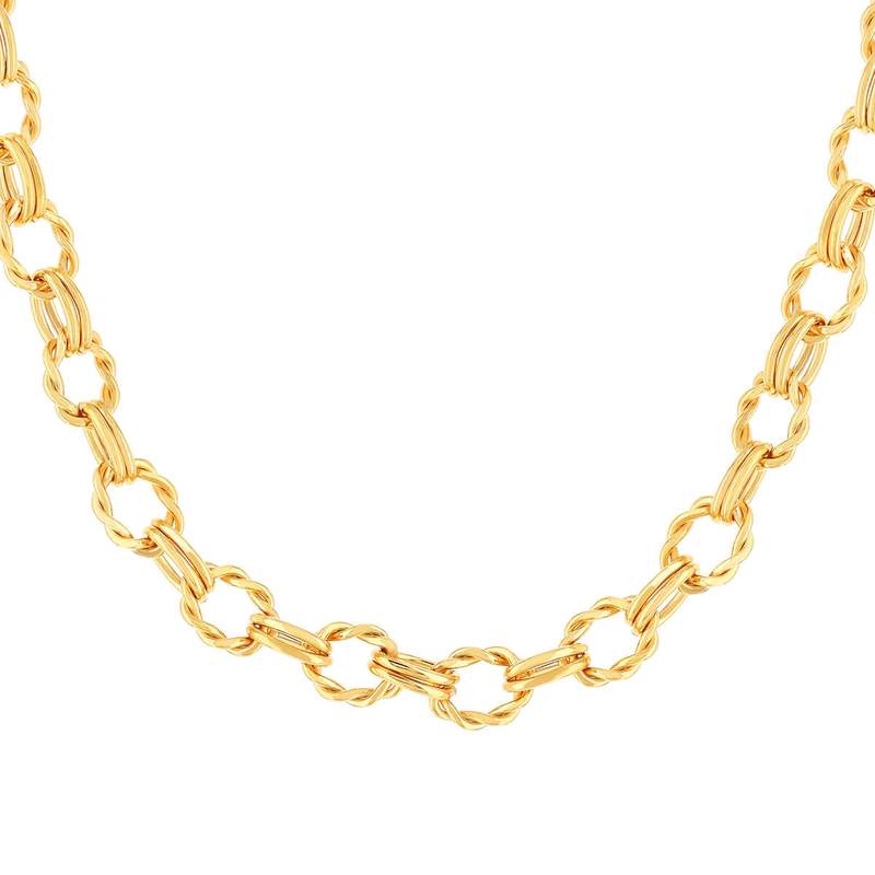 Collier plaqué or jaune 45cm - vue 1