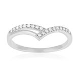 Bague argent 925 et zirconias - vue 1