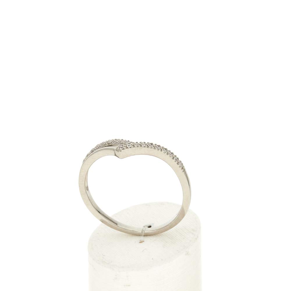 Bague argent 925 et zirconias - vue 2