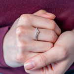 Bague argent 925 et zirconias - vue porté 1