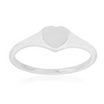 Chevalière argent 925 coeur - vue 1