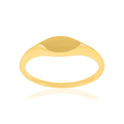 Yellow gold-plated signet ring
