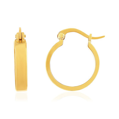 Créoles plaqué or jaune 15mm - vue 1