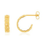 Demi créoles plaqué or jaune 15mm - vue 1