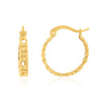 Créoles plaqué or jaune 16mm - vue 1