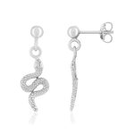 Boucles oreilles argent 925 serpent - vue 1