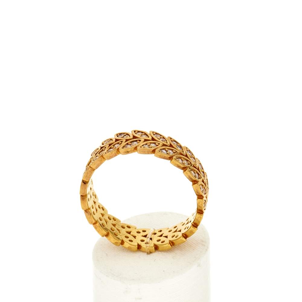 Bague plaqué or jaune et ziconias - vue 2