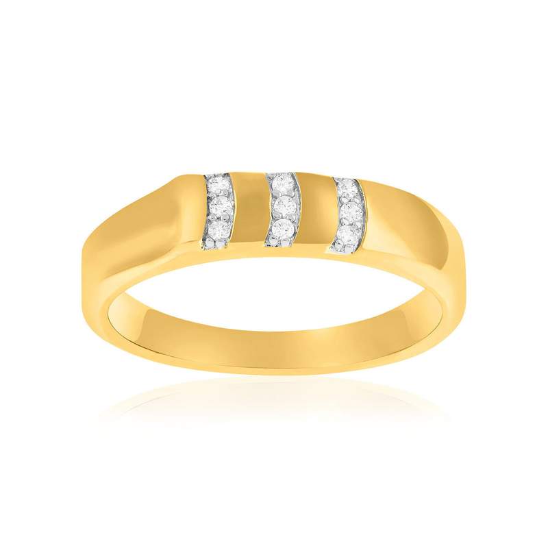 Bague plaqué or jaune et ziconias - vue 1