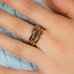 Yellow gold-plated ring - view worn 1