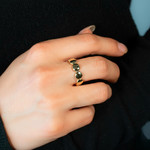 Bague plaqué or jaune - vue porté 1