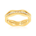 Bague plaqué or jaune et ziconias - vue 1